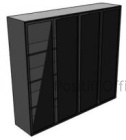 Шкаф для бумаг с гардеробом ELLIB041 BLACK
