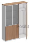 Шкаф комбинированный (документы со стеклом-одежда узкий) СИ 310