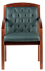 Конференц-кресло M 175 D зеленая кожа - фото 3