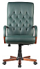 Кресло для руководителя M 175 A зеленая кожа - фото 3
